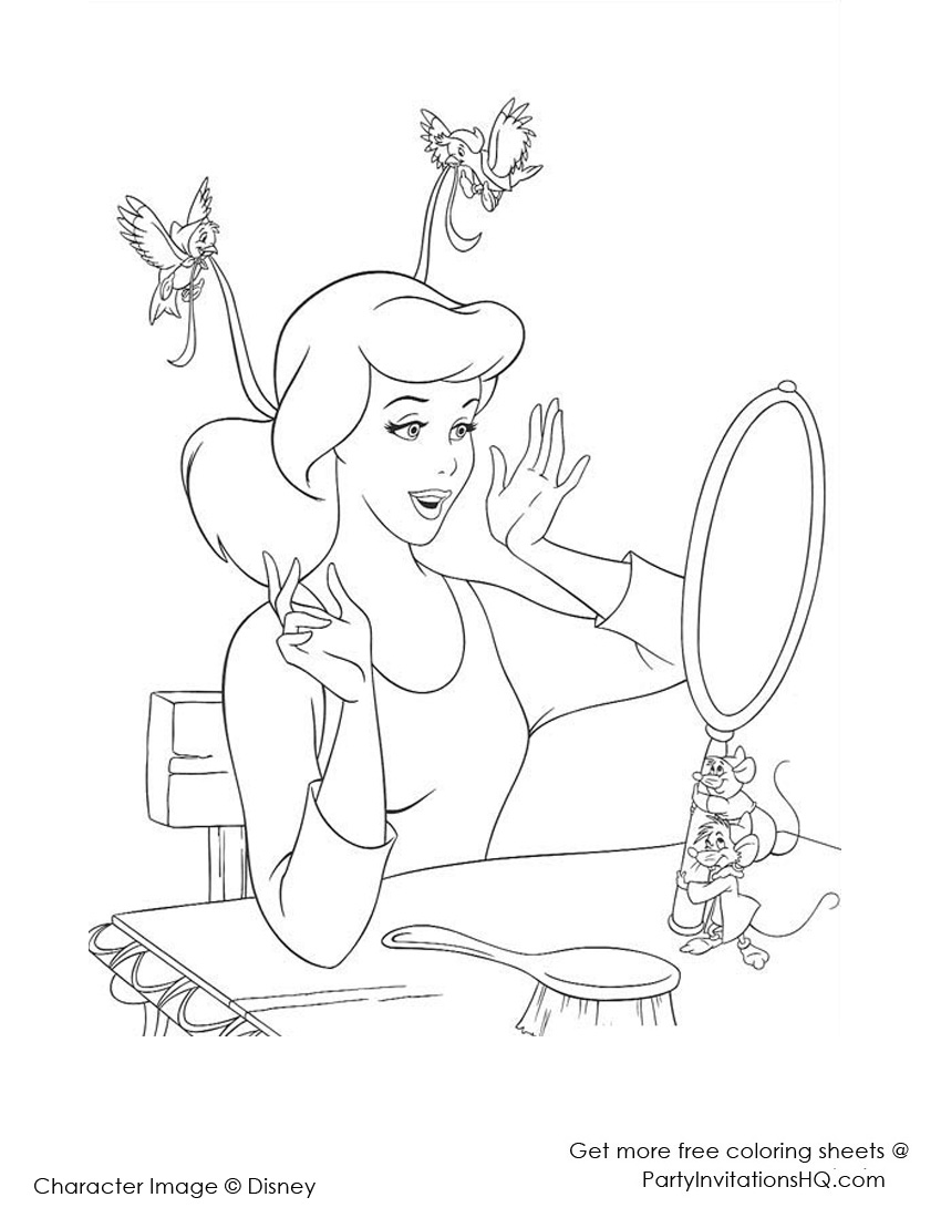 Dibujo para colorear: Cinderella (Películas de animación) #129664 - Dibujos para Colorear e Imprimir Gratis