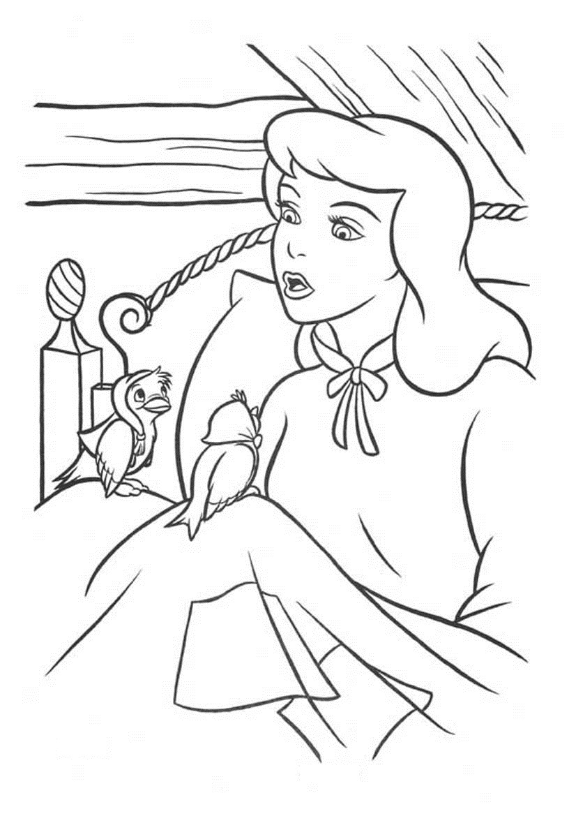 Dibujo para colorear: Cinderella (Películas de animación) #129674 - Dibujos para Colorear e Imprimir Gratis