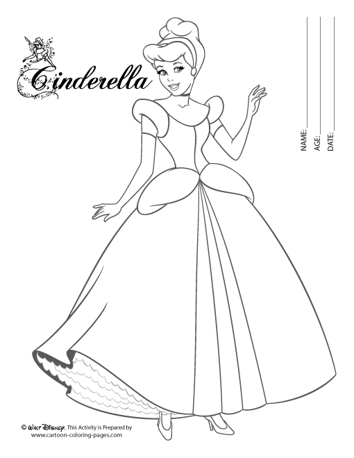 Dibujos de Cinderella #129682 (Películas de animación) para colorear –  Páginas imprimibles gratis