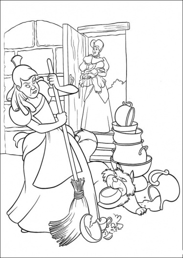 Dibujo para colorear: Cinderella (Películas de animación) #129683 - Dibujos para Colorear e Imprimir Gratis