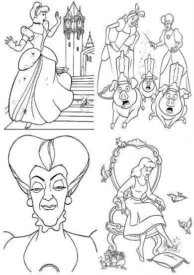 Dibujo para colorear: Cinderella (Películas de animación) #129713 - Dibujos para Colorear e Imprimir Gratis