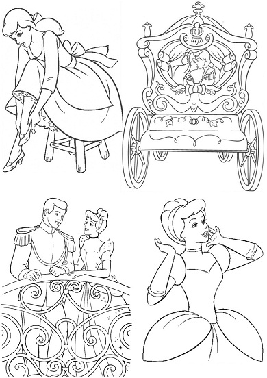 Dibujo para colorear: Cinderella (Películas de animación) #129716 - Dibujos para Colorear e Imprimir Gratis