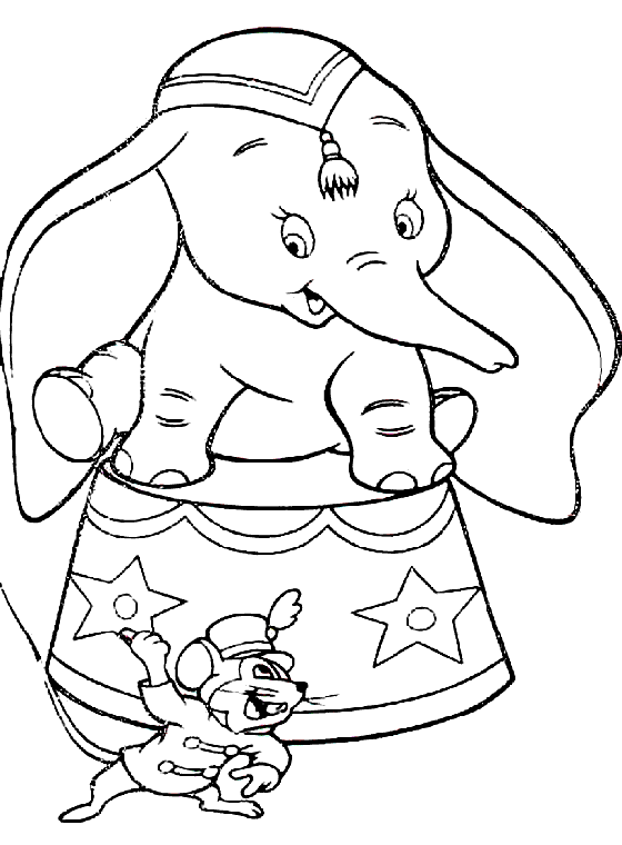 Dibujo para colorear: Dumbo (Películas de animación) #170563 - Dibujos para Colorear e Imprimir Gratis
