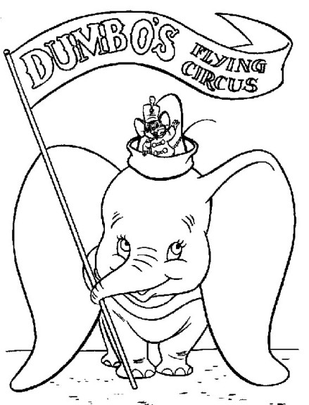 Dibujo para colorear: Dumbo (Películas de animación) #170575 - Dibujos para Colorear e Imprimir Gratis