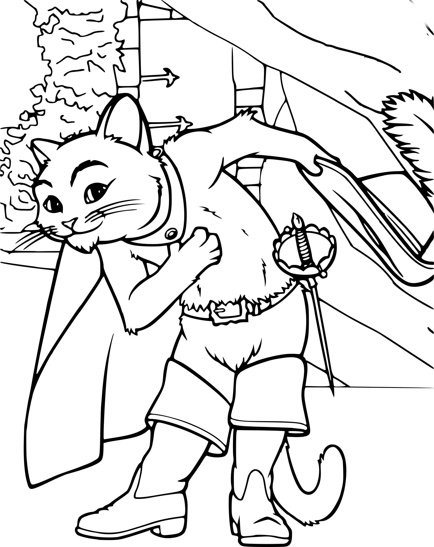 Dibujo para colorear: El Gato con Botas (Películas de Animación) #170615 - Dibujos para Colorear e Imprimir Gratis