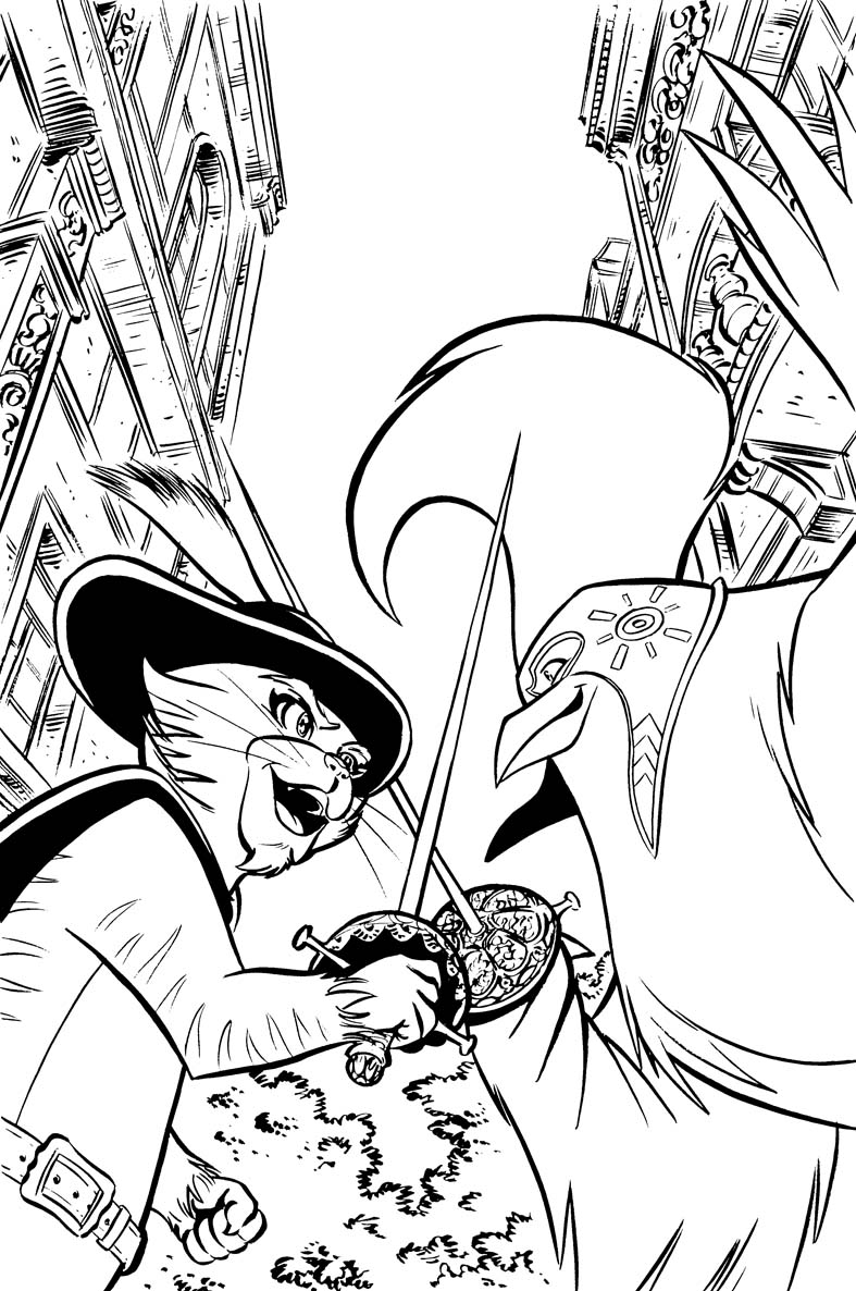 Dibujo para colorear: El Gato con Botas (Películas de Animación) #170626 - Dibujos para Colorear e Imprimir Gratis