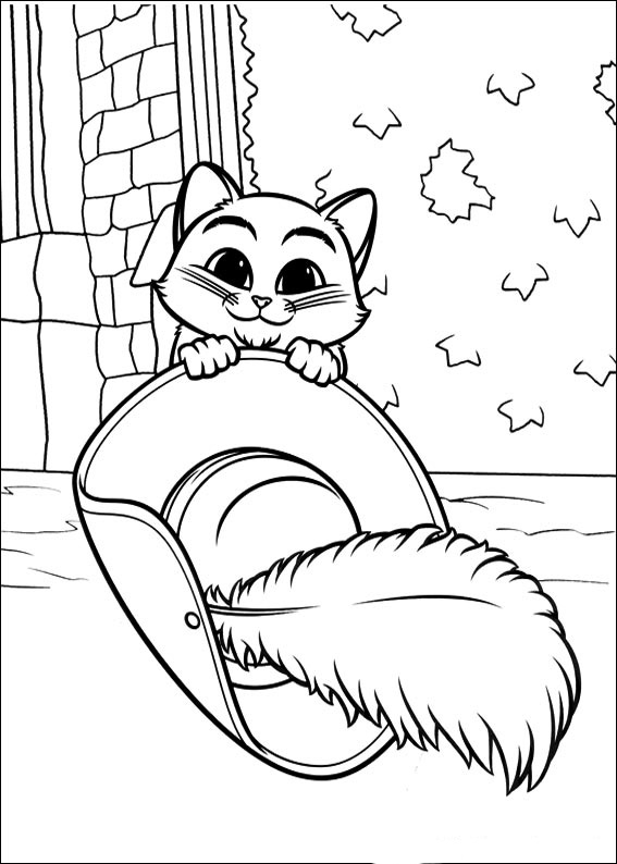 Dibujo para colorear: El Gato con Botas (Películas de Animación) #170639 - Dibujos para Colorear e Imprimir Gratis