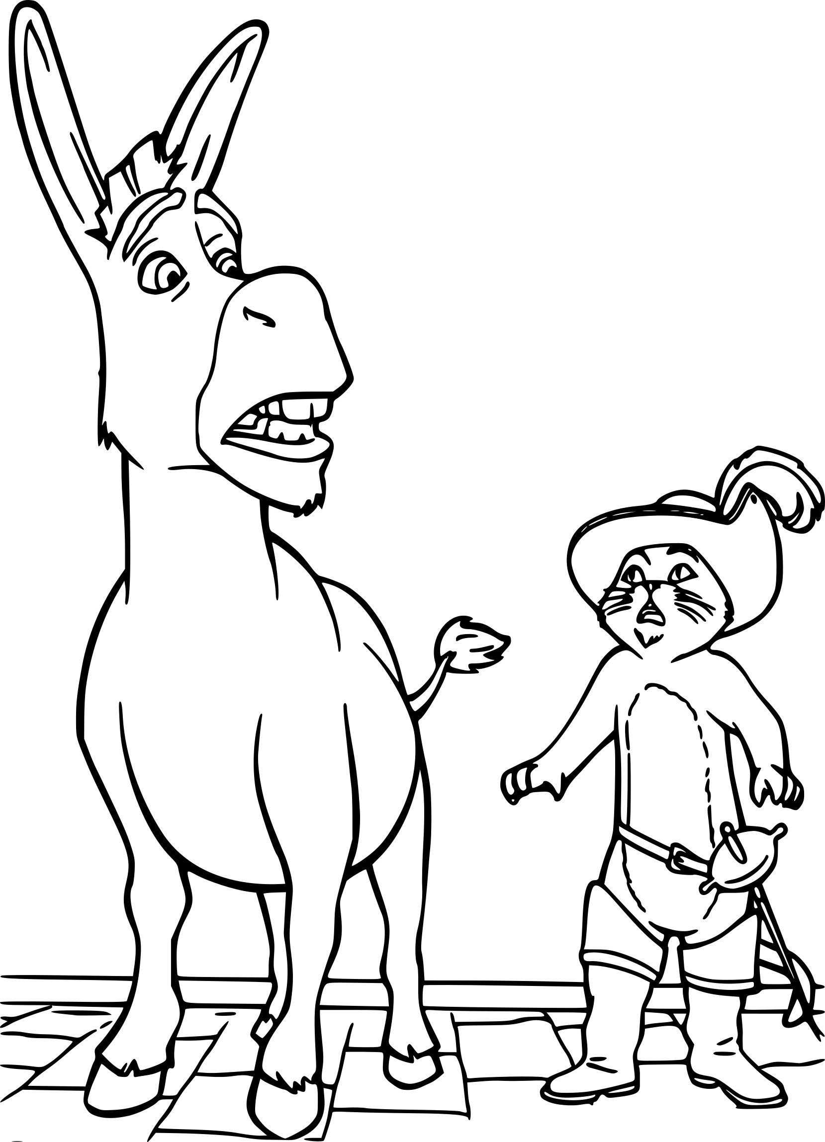 Dibujo para colorear: El Gato con Botas (Películas de Animación) #170653 - Dibujos para Colorear e Imprimir Gratis