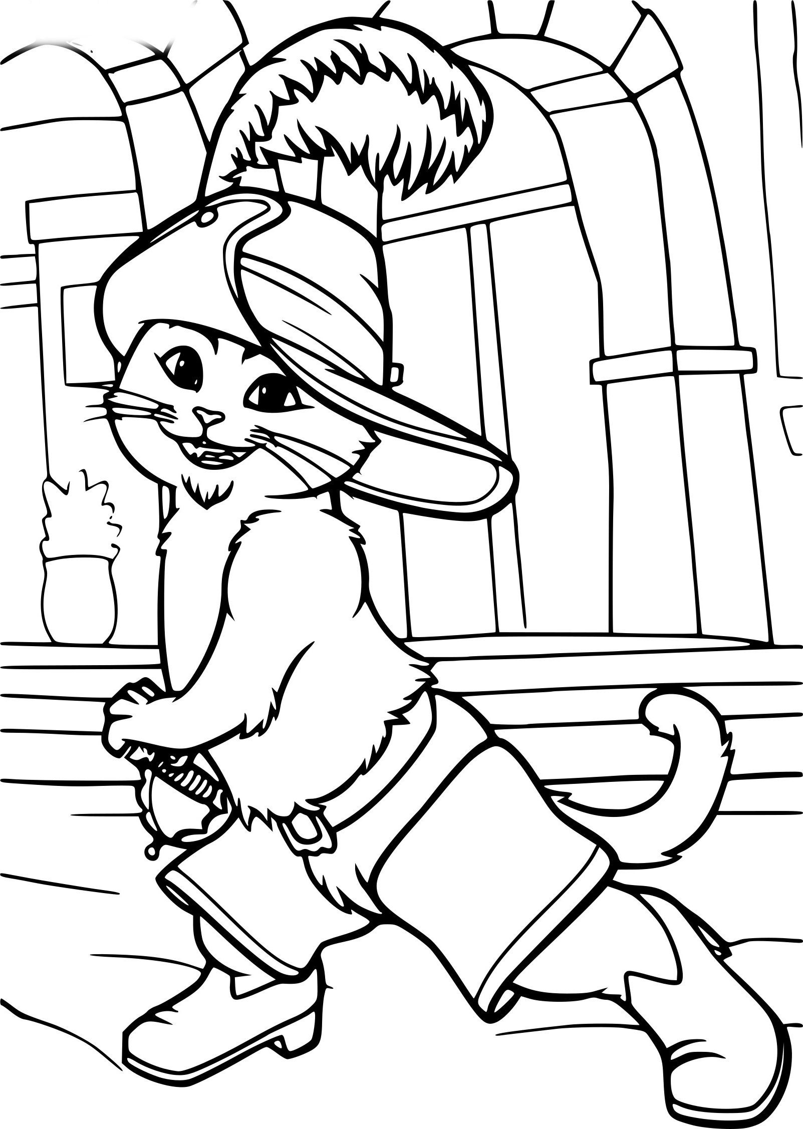 Dibujo para colorear: El Gato con Botas (Películas de Animación) #170662 - Dibujos para Colorear e Imprimir Gratis