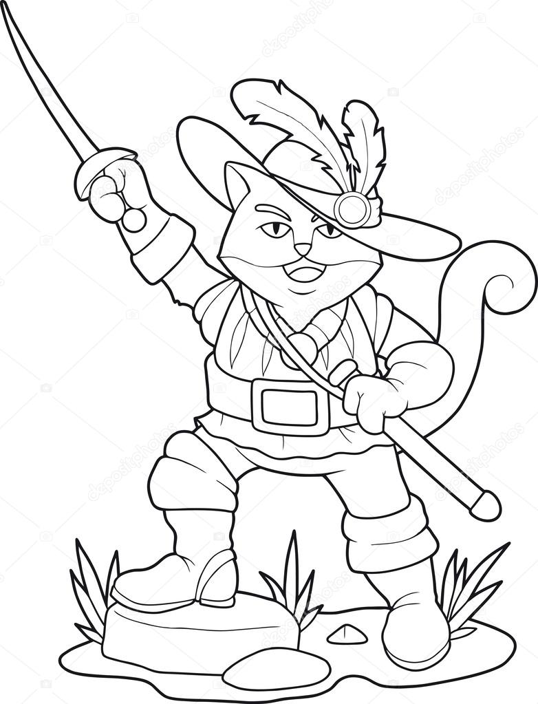 Dibujo para colorear: El Gato con Botas (Películas de Animación) #170677 - Dibujos para Colorear e Imprimir Gratis