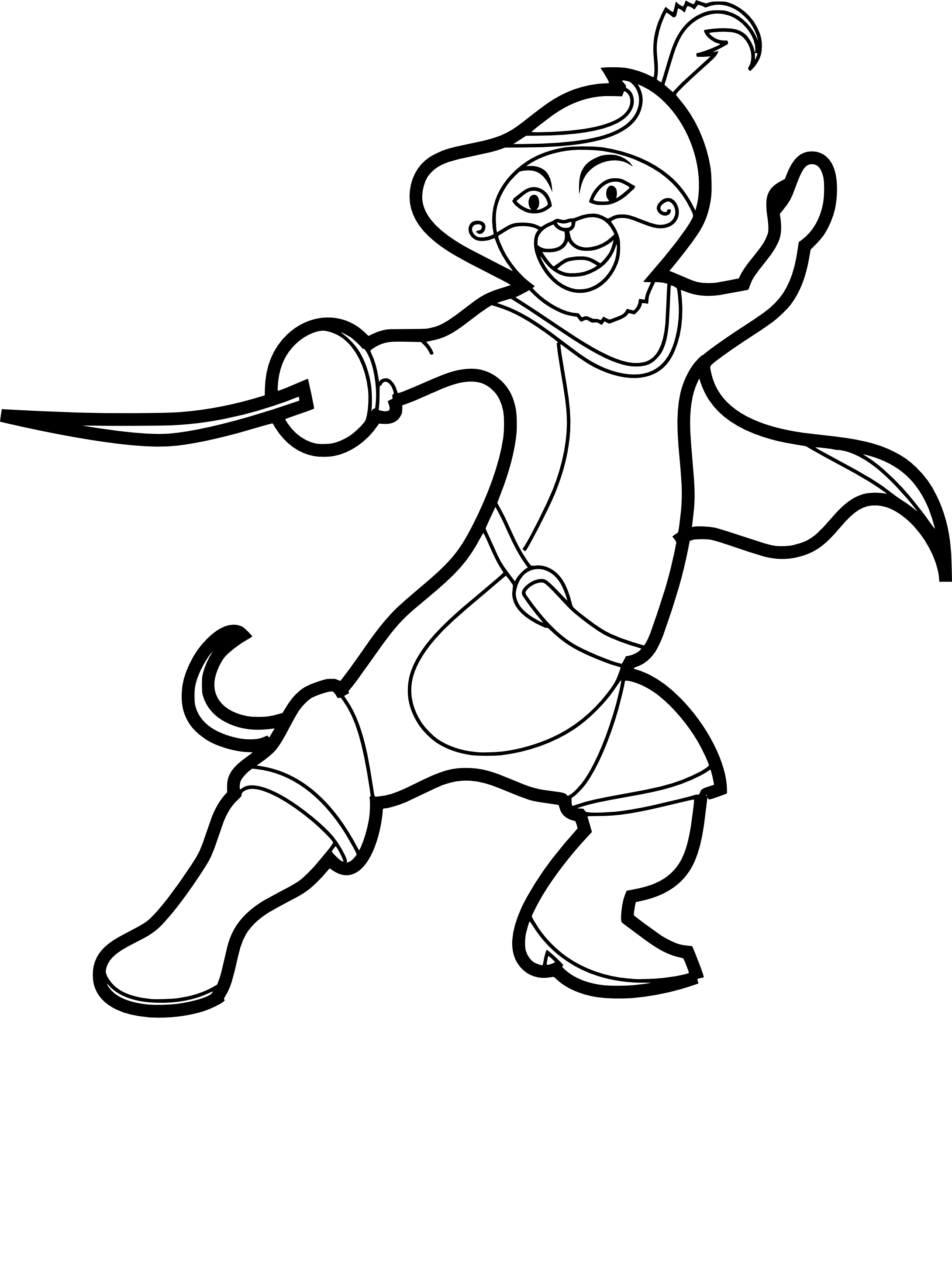 Dibujo para colorear: El Gato con Botas (Películas de Animación) #170700 - Dibujos para Colorear e Imprimir Gratis