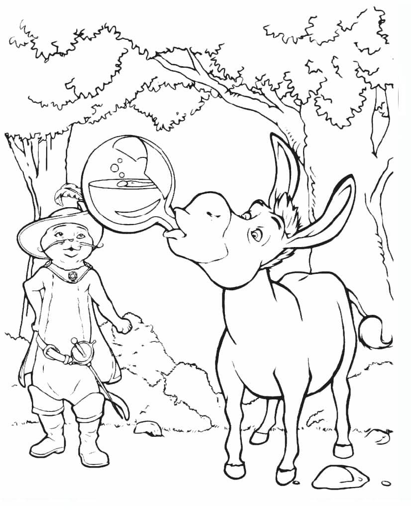 Dibujo para colorear: El Gato con Botas (Películas de Animación) #206786 - Dibujos para Colorear e Imprimir Gratis