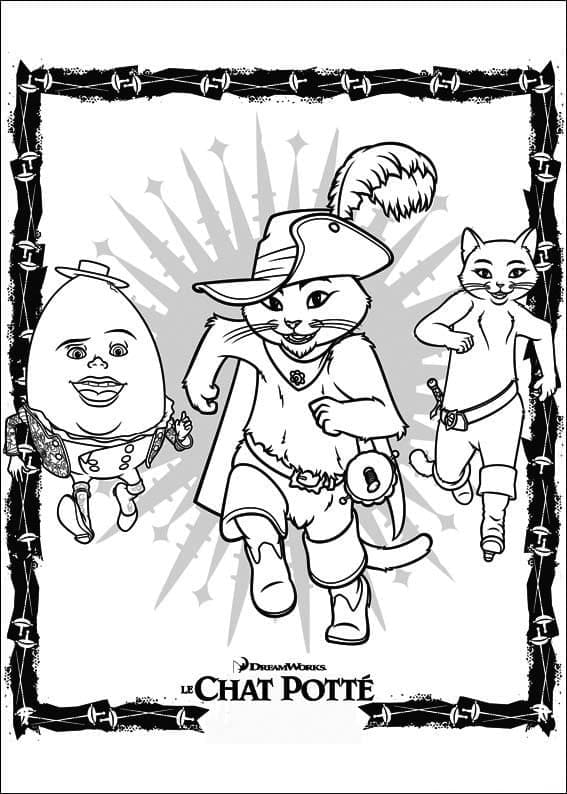 Dibujo para colorear: El Gato con Botas (Películas de Animación) #206812 - Dibujos para Colorear e Imprimir Gratis