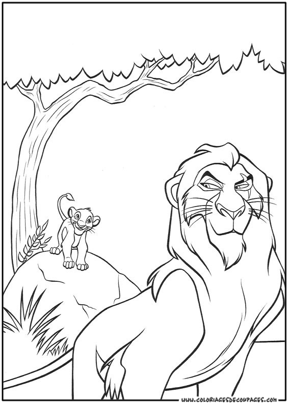 Dibujo gratuito El Rey León #73853 de la coleccion Películas de Animación para imprimir
