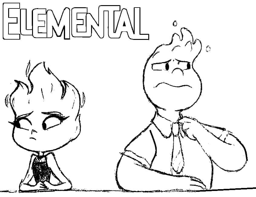 Dibujo para colorear: Elemental (Películas de Animación) #203863 - Dibujos para Colorear e Imprimir Gratis
