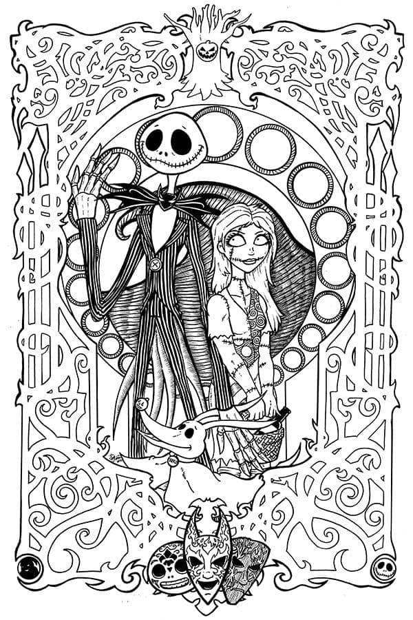 Dibujo gratuito Jack Skellington #202290 de la coleccion Películas de Animación para imprimir