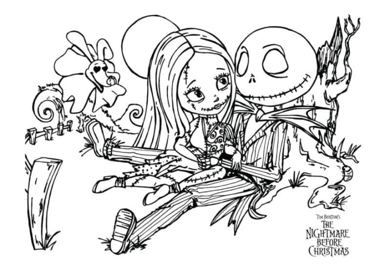 Dibujo gratuito Jack Skellington #202298 de la coleccion Películas de Animación para imprimir