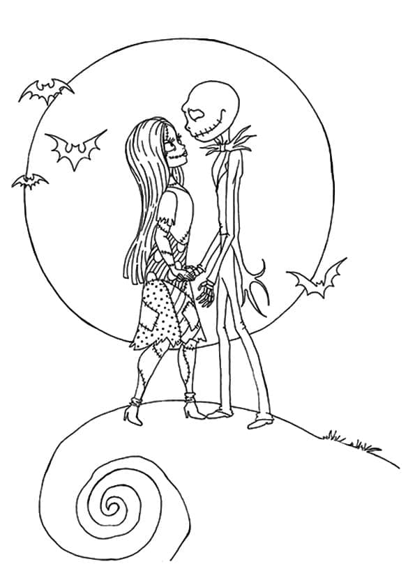 Dibujo gratuito Jack Skellington #202301 de la coleccion Películas de Animación para imprimir