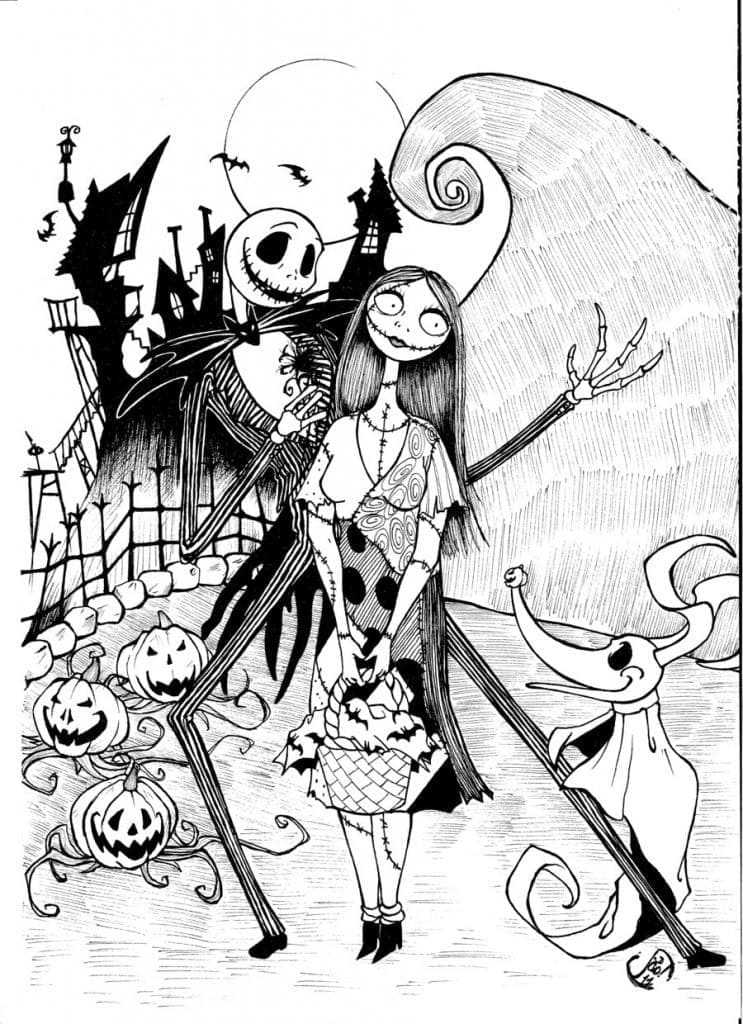Dibujo gratuito Jack Skellington #202309 de la coleccion Películas de Animación para imprimir