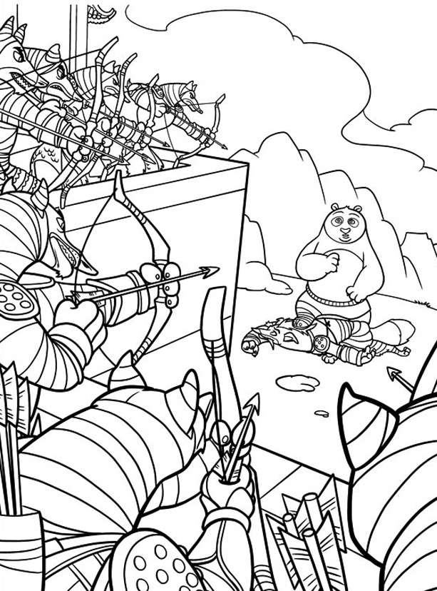 Dibujo para colorear: Kung Fu Panda (Películas de animación) #73346 - Dibujos para Colorear e Imprimir Gratis
