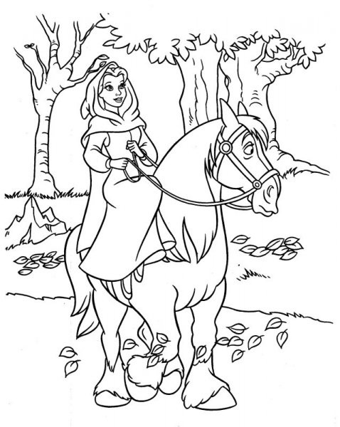 Dibujo gratuito La Bella y la Bestia #130898 de la coleccion Películas de Animación para imprimir