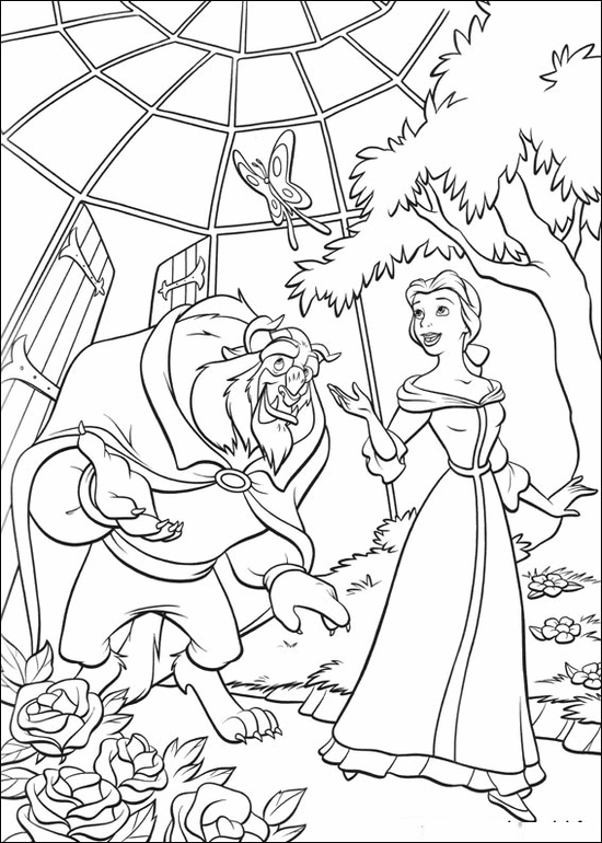 Dibujo gratuito La Bella y la Bestia #130937 de la coleccion Películas de Animación para imprimir