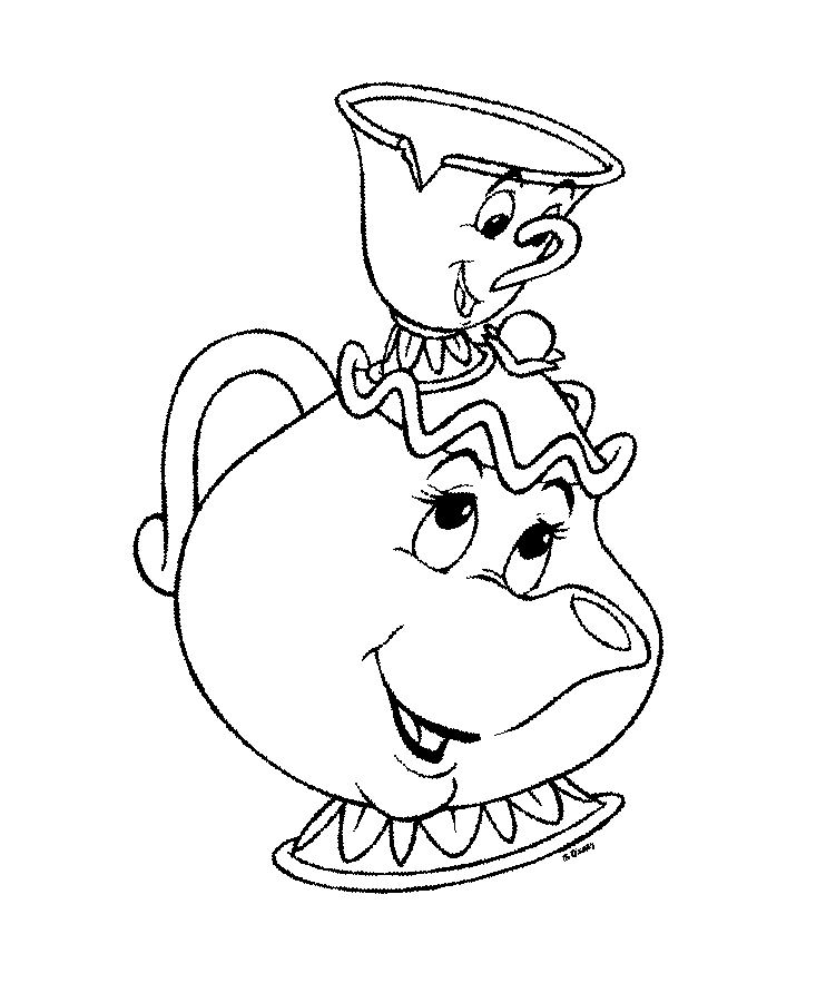 Dibujo gratuito La Bella y la Bestia #130967 de la coleccion Películas de Animación para imprimir