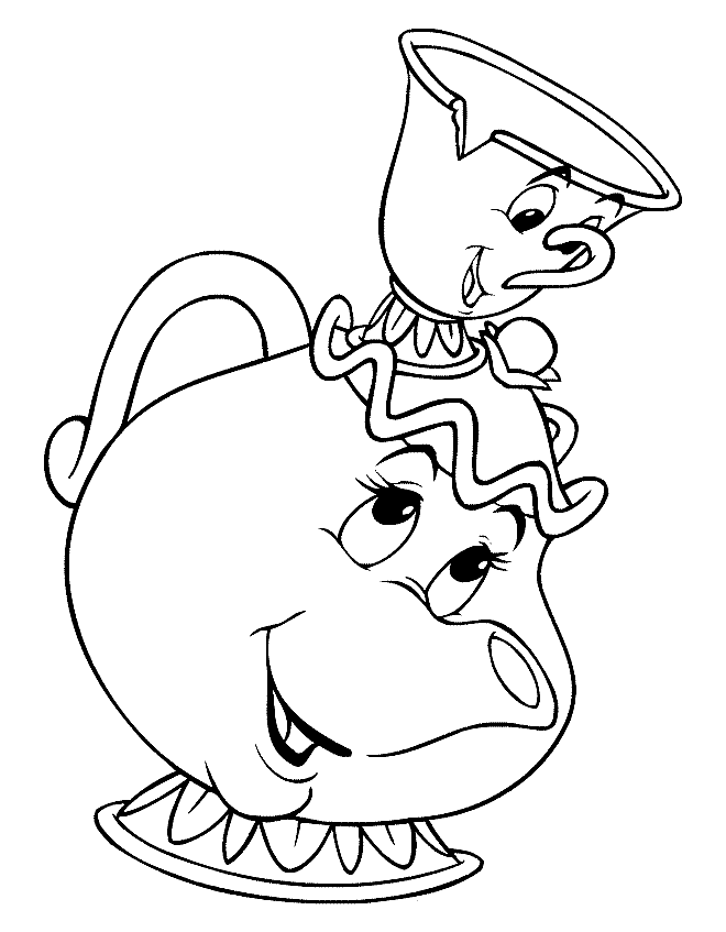 Dibujo gratuito La Bella y la Bestia #130972 de la coleccion Películas de Animación para imprimir