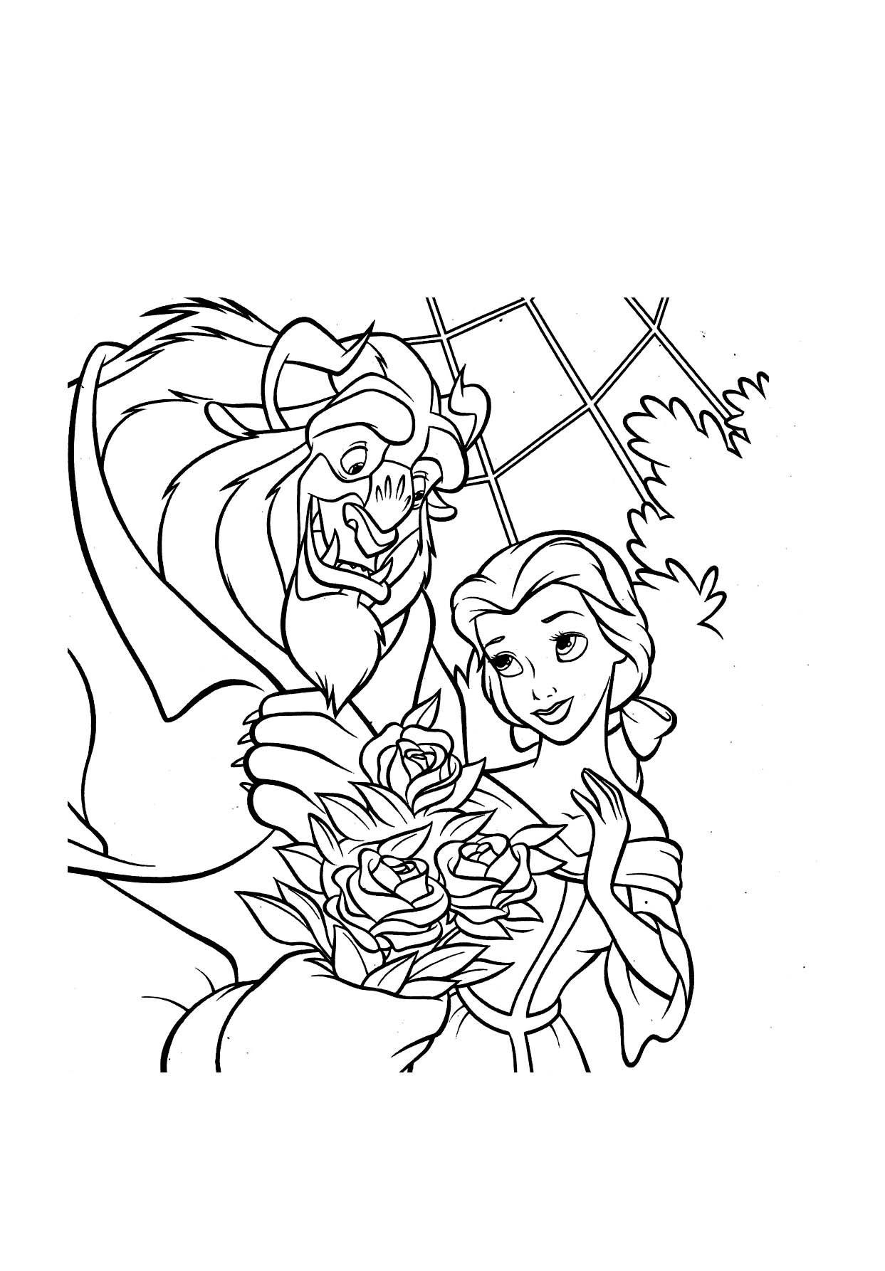Dibujo gratuito La Bella y la Bestia #130983 de la coleccion Películas de Animación para imprimir