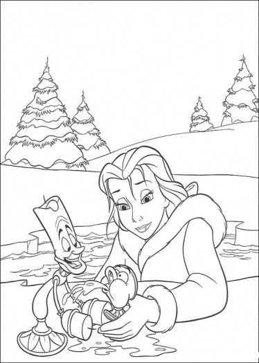 Dibujo gratuito La Bella y la Bestia #130993 de la coleccion Películas de Animación para imprimir