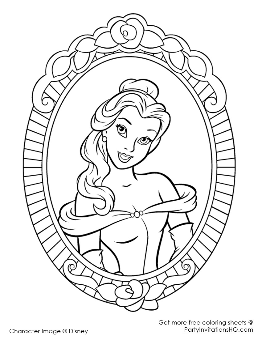 Dibujo para colorear: La Bella y la Bestia (Películas de Animación) #131035 - Dibujos para Colorear e Imprimir Gratis