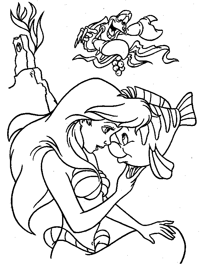 Dibujo para colorear: La Sirenita (Películas de animación) #127253 - Dibujos para Colorear e Imprimir Gratis