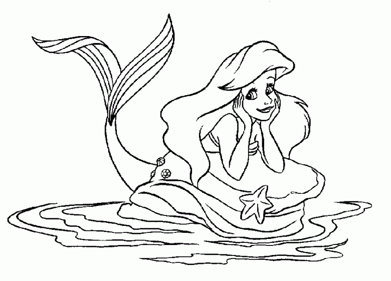 Dibujo para colorear: La Sirenita (Películas de animación) #127260 - Dibujos para Colorear e Imprimir Gratis