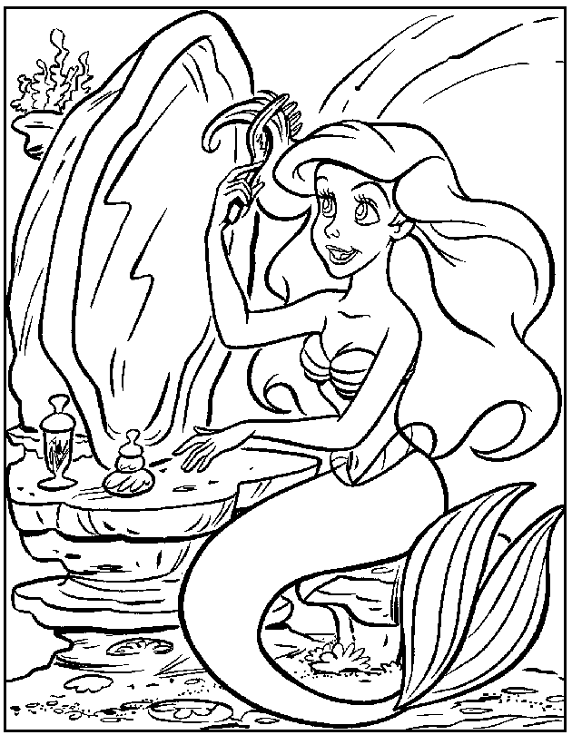 Dibujo para colorear: La Sirenita (Películas de animación) #127305 - Dibujos para Colorear e Imprimir Gratis