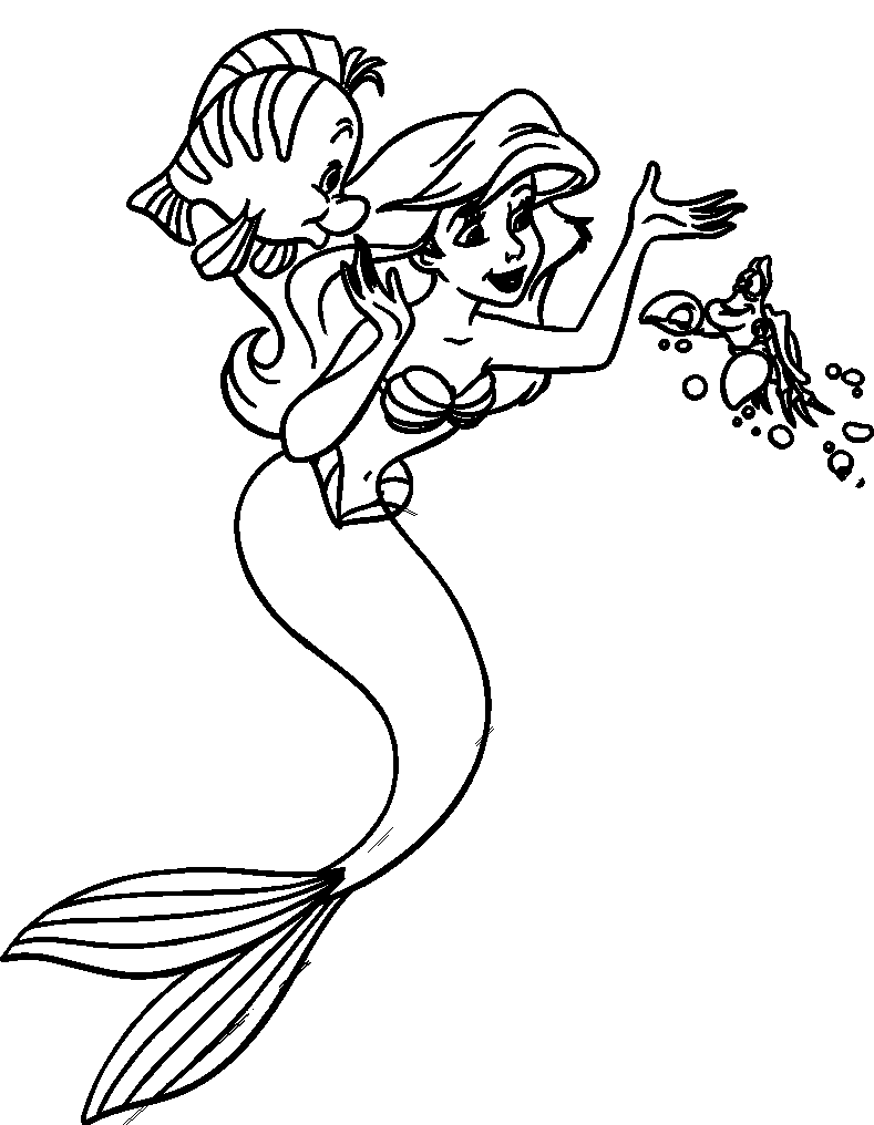 Dibujo para colorear: La Sirenita (Películas de animación) #127320 - Dibujos para Colorear e Imprimir Gratis