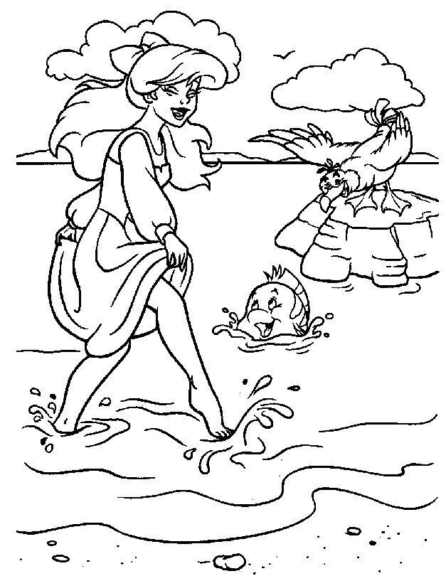 Dibujo para colorear: La Sirenita (Películas de animación) #127322 - Dibujos para Colorear e Imprimir Gratis