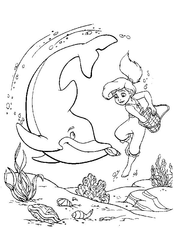 Dibujo para colorear: La Sirenita (Películas de animación) #127365 - Dibujos para Colorear e Imprimir Gratis