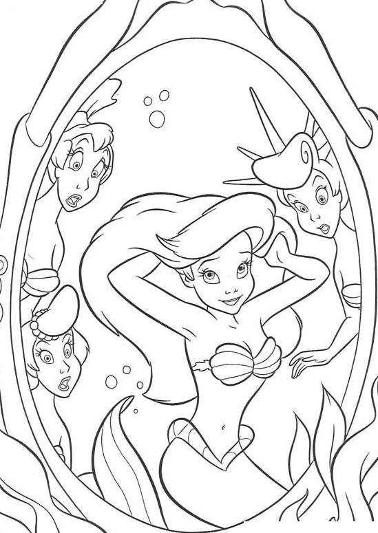 Dibujo para colorear: La Sirenita (Películas de animación) #127390 - Dibujos para Colorear e Imprimir Gratis