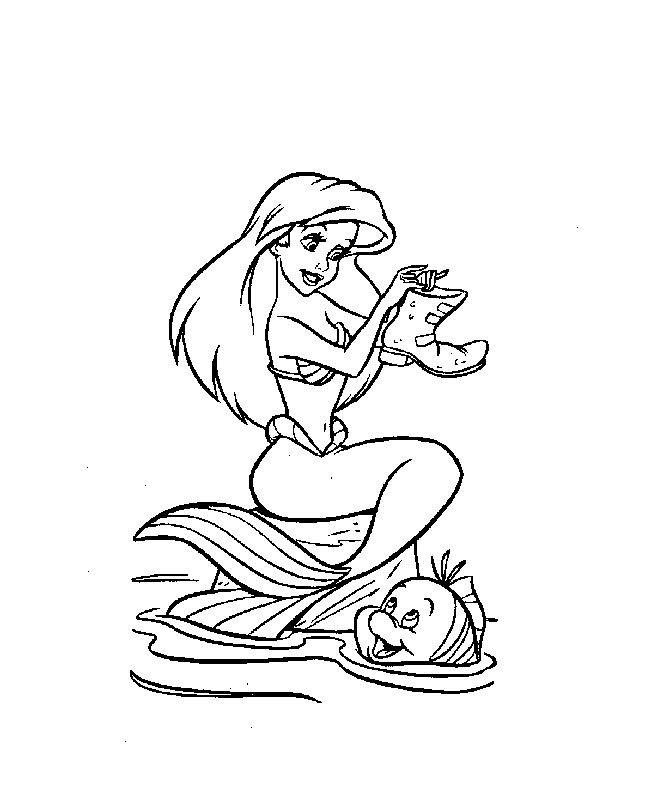 Dibujo para colorear: La Sirenita (Películas de animación) #127417 - Dibujos para Colorear e Imprimir Gratis