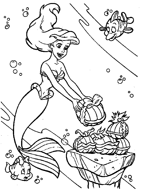 Dibujo para colorear: La Sirenita (Películas de animación) #127452 - Dibujos para Colorear e Imprimir Gratis