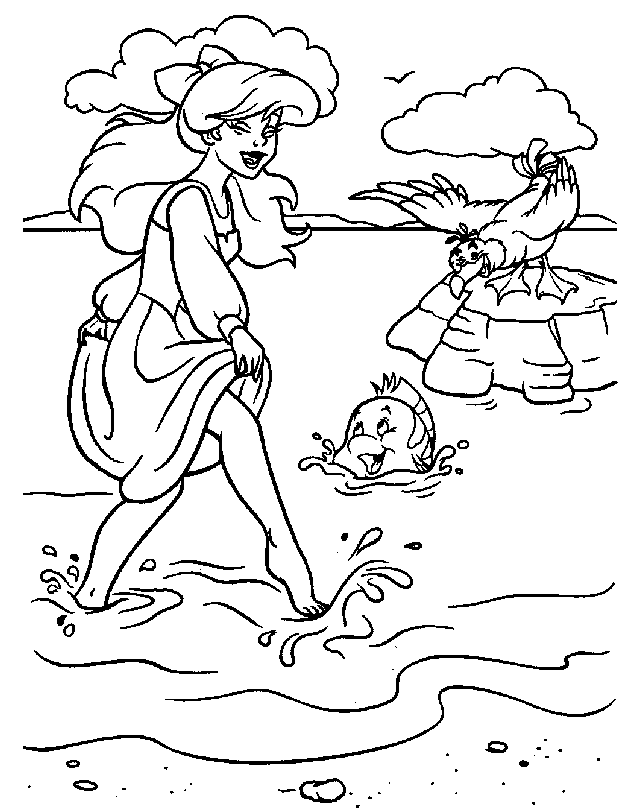 Dibujo para colorear: La Sirenita (Películas de animación) #127454 - Dibujos para Colorear e Imprimir Gratis
