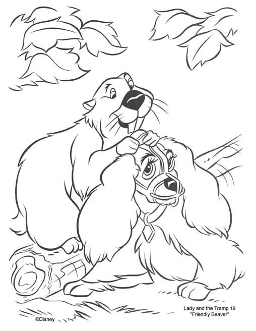 Dibujo para colorear: Lady and the Tramp (Películas de animación) #133259 - Dibujos para Colorear e Imprimir Gratis