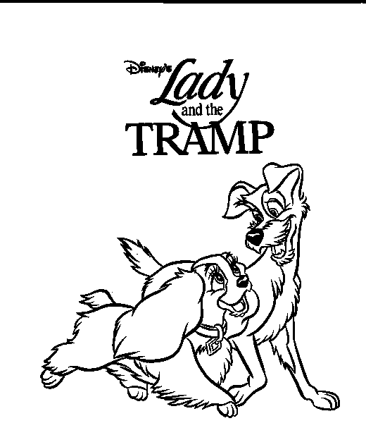 Dibujo para colorear: Lady and the Tramp (Películas de animación) #133383 - Dibujos para Colorear e Imprimir Gratis