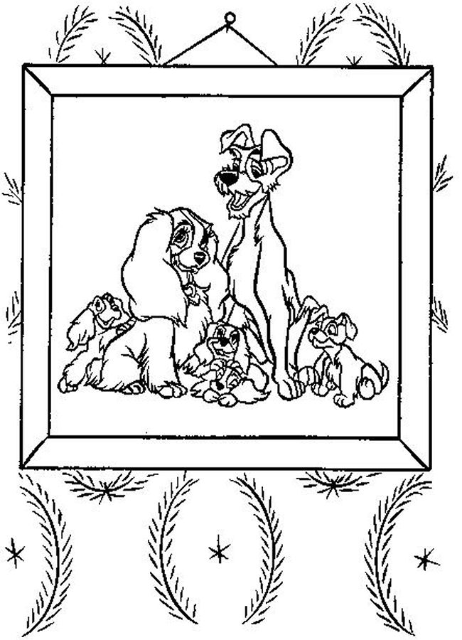 Dibujo para colorear: Lady and the Tramp (Películas de animación) #133388 - Dibujos para Colorear e Imprimir Gratis