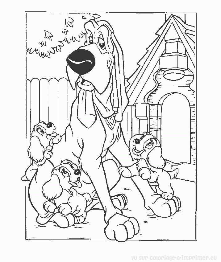 Dibujo gratuito Lady y the Tramp #133241 de la coleccion Películas de Animación para imprimir