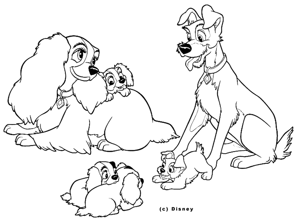Dibujo gratuito Lady y the Tramp #133372 de la coleccion Películas de Animación para imprimir