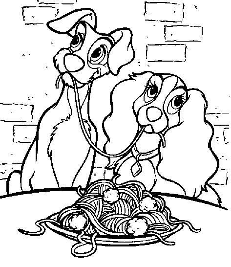 Dibujo gratuito Lady y the Tramp #133419 de la coleccion Películas de Animación para imprimir