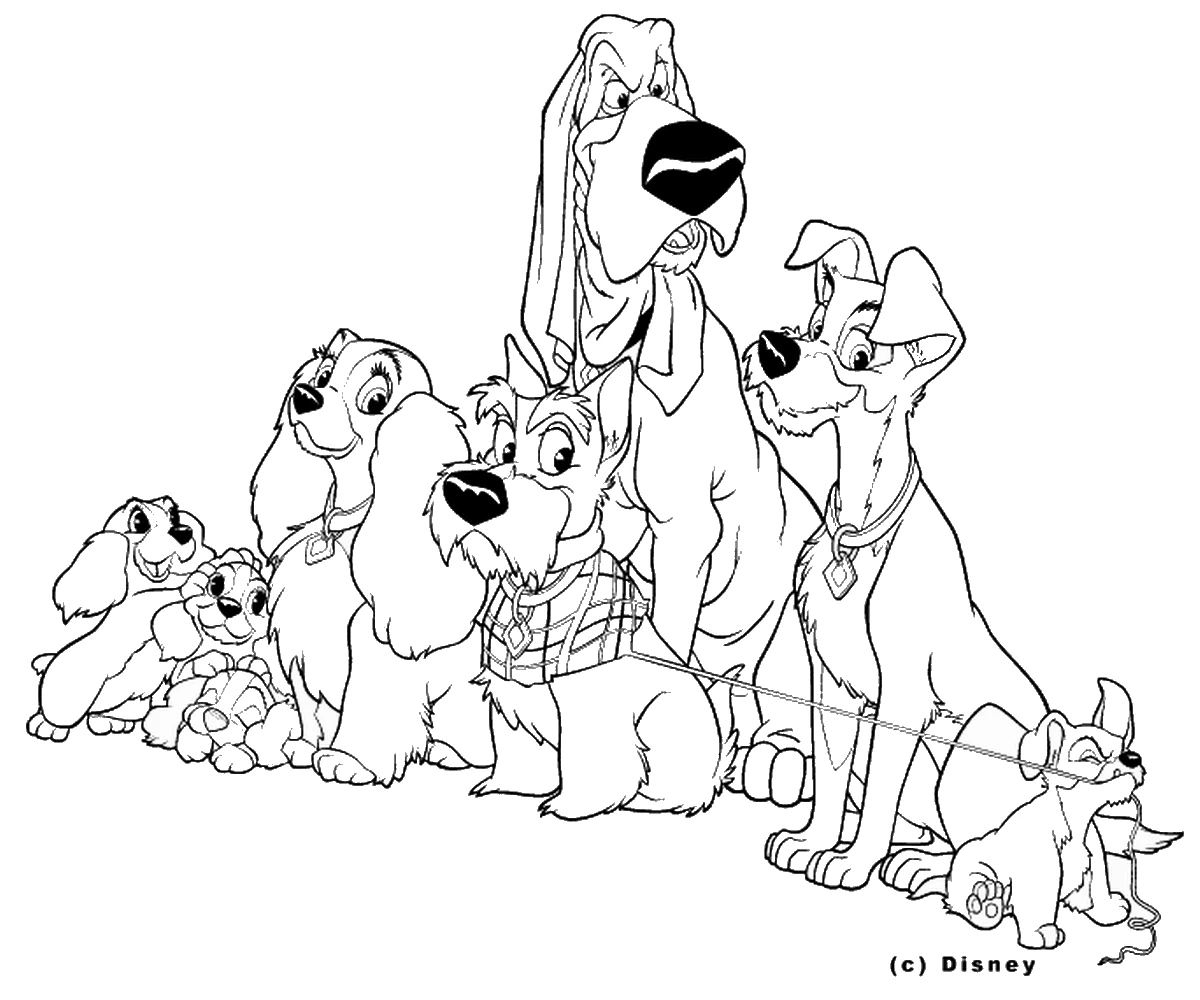 Dibujo gratuito Lady y the Tramp #133457 de la coleccion Películas de Animación para imprimir