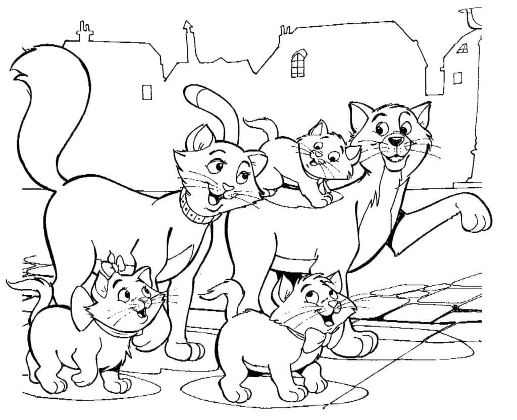 Dibujo gratuito Los Aristogatos #198913 de la coleccion Películas de Animación para imprimir