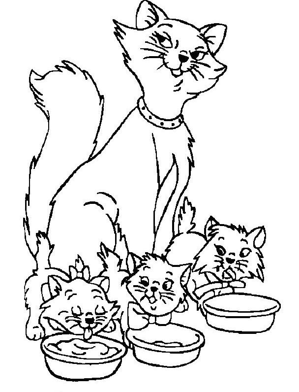 Dibujo para colorear: Los Aristogatos (Películas de Animación) #26851 - Dibujos para Colorear e Imprimir Gratis